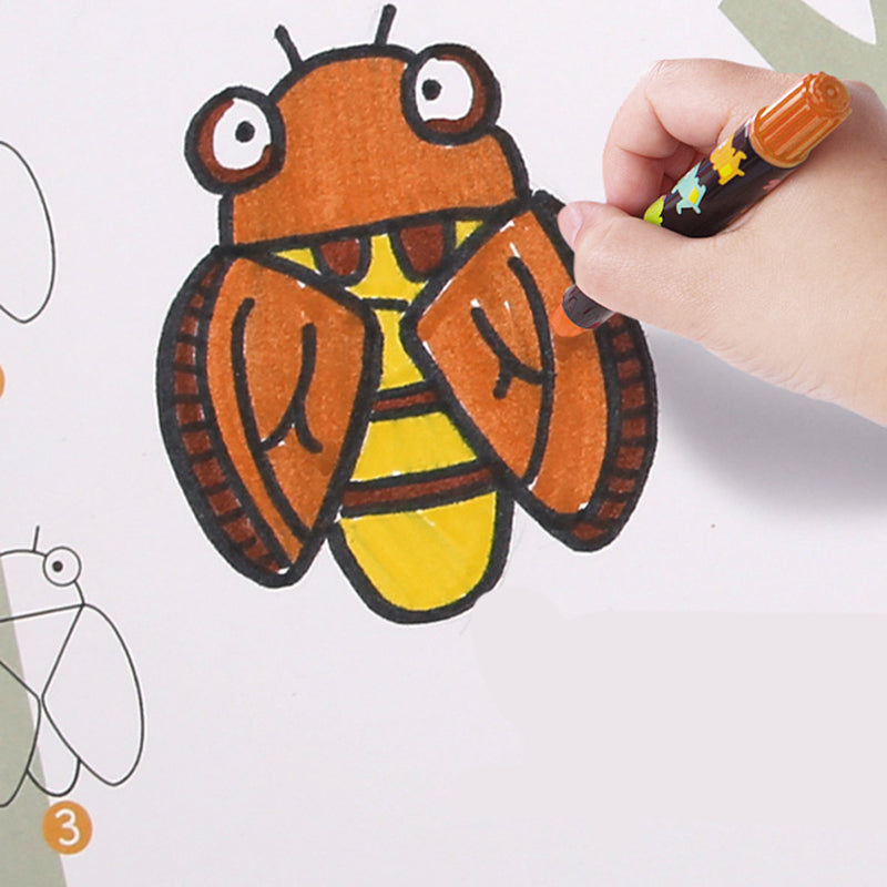 STEP BY STEP COLOURING BOOK 20 ANIMALS SQUIRREL