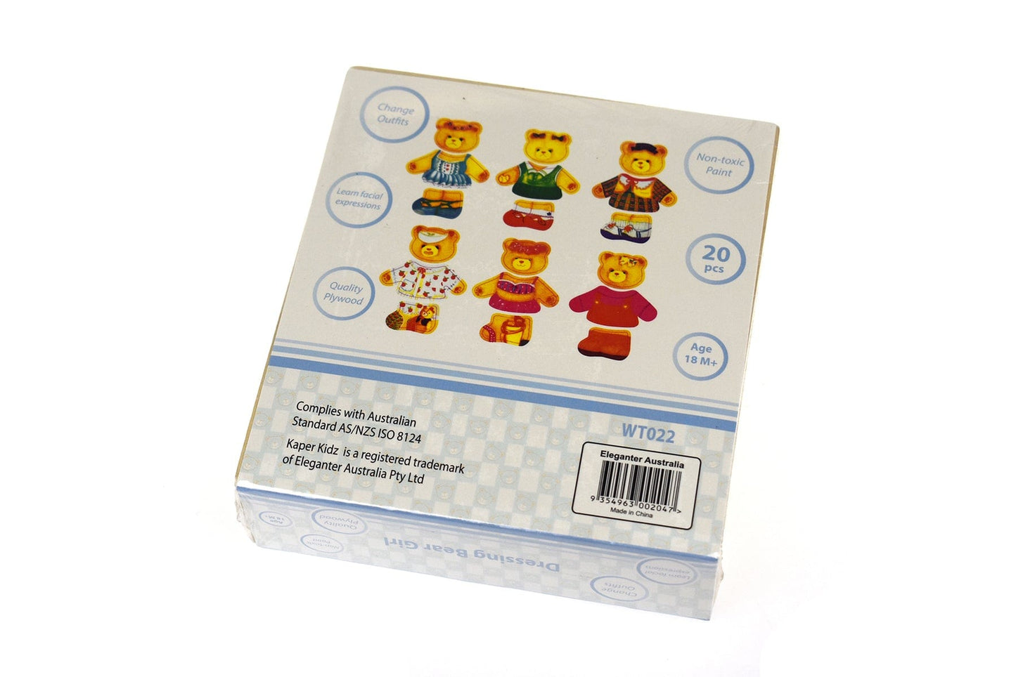 Kids Toy Chest Brand-Kaper Kidz, Games-Educational, Toys-Educational, Games-Peg & Tray Puzzles DRESSING BEAR GIRL