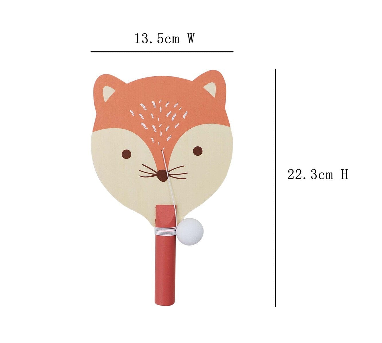 Kids Toy Chest Brand-Kaper Kidz, Toys-Outdoor & Water Play, Toys-Novelty & Fidget WOODEN ANIMAL PADDLE BALL GAME SET OF 4