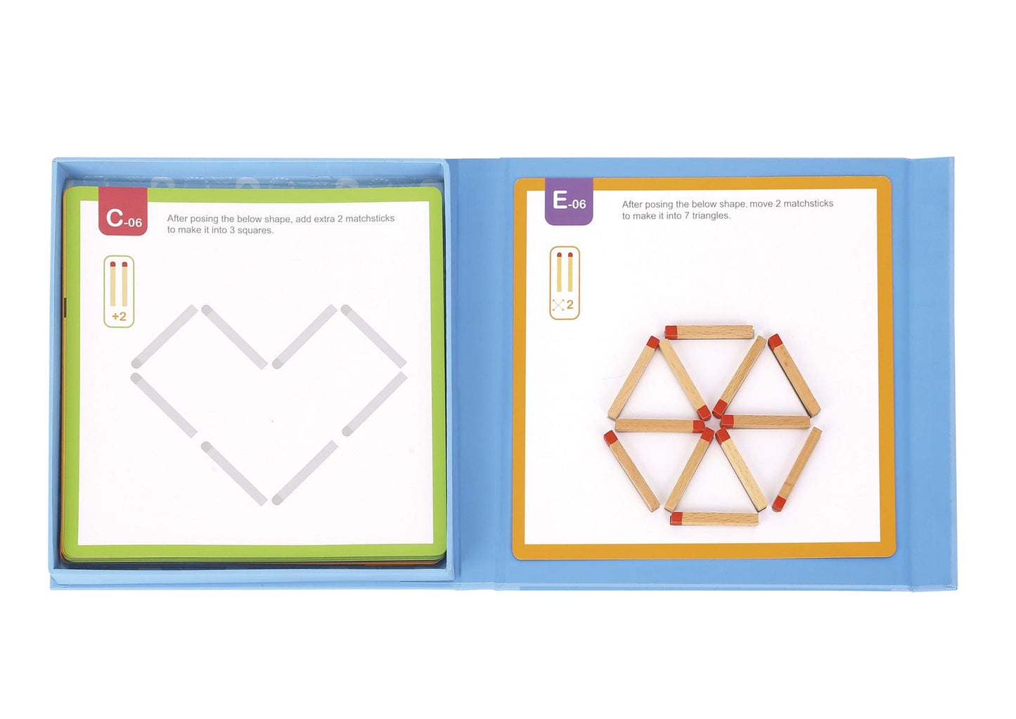 Kids Toy Chest Brand-Tooky Toy, Games-Educational CREATIVE MATCHSTICKS PUZZLE GAME