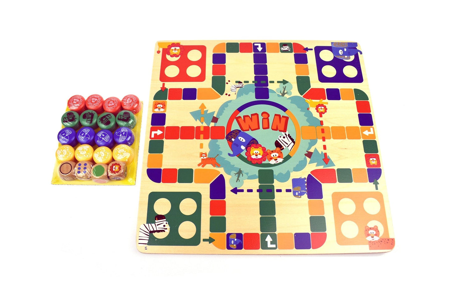 2 IN 1 ANIMAL LUDO GAME - Kids Toy Chest 