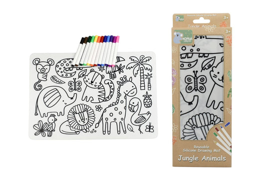 REUSABLE SILICONE DRAWING MAT-JUNGLE ANIMALS - Kids Toy Chest 