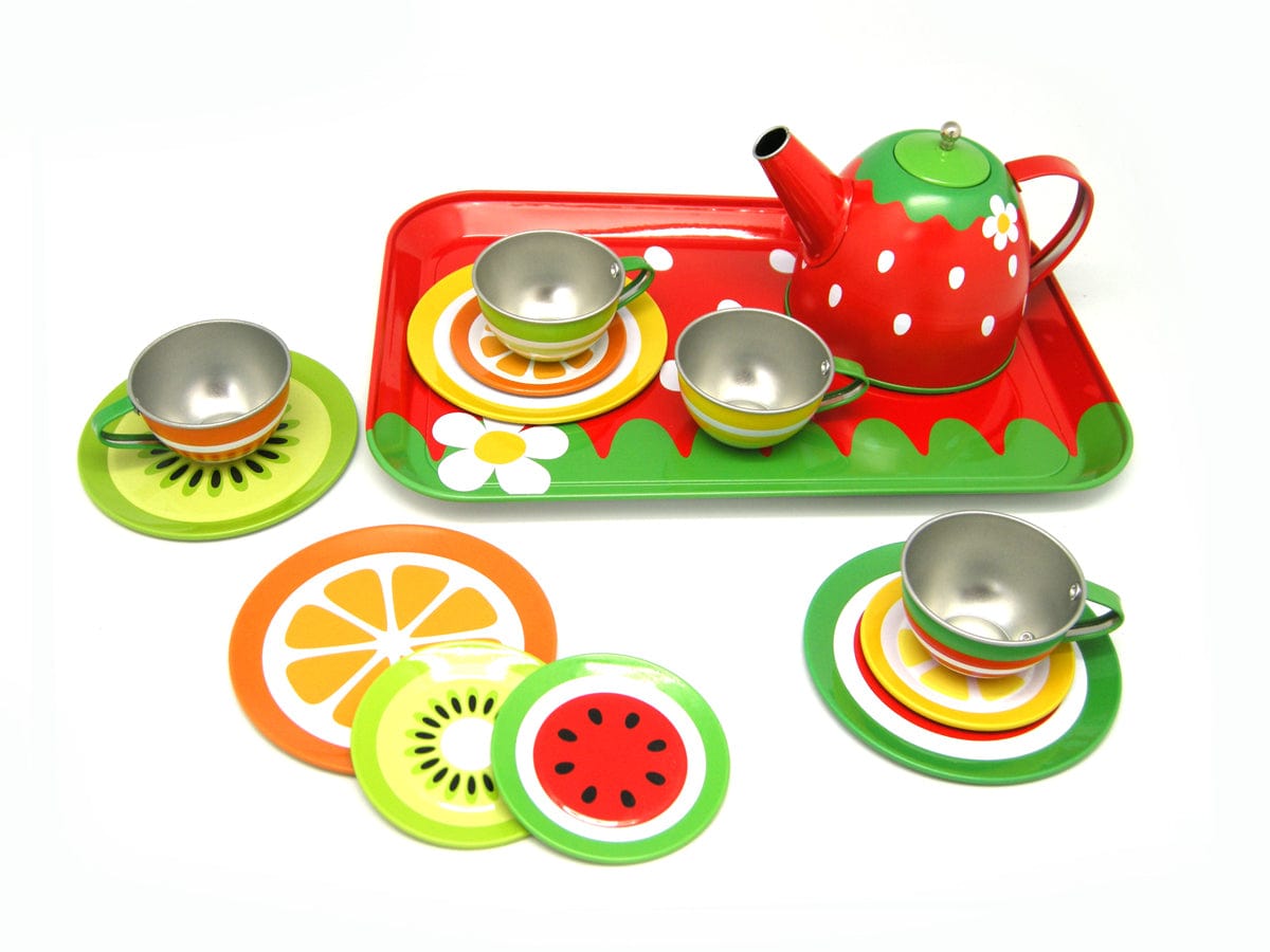 FRUIT TIN TEA SET 15PCS - Kids Toy Chest 