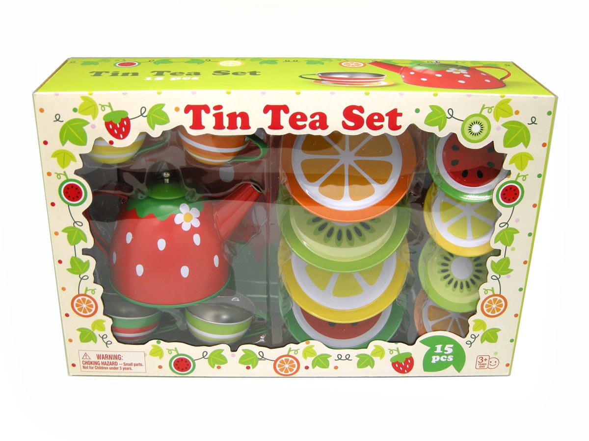 FRUIT TIN TEA SET 15PCS - Kids Toy Chest 