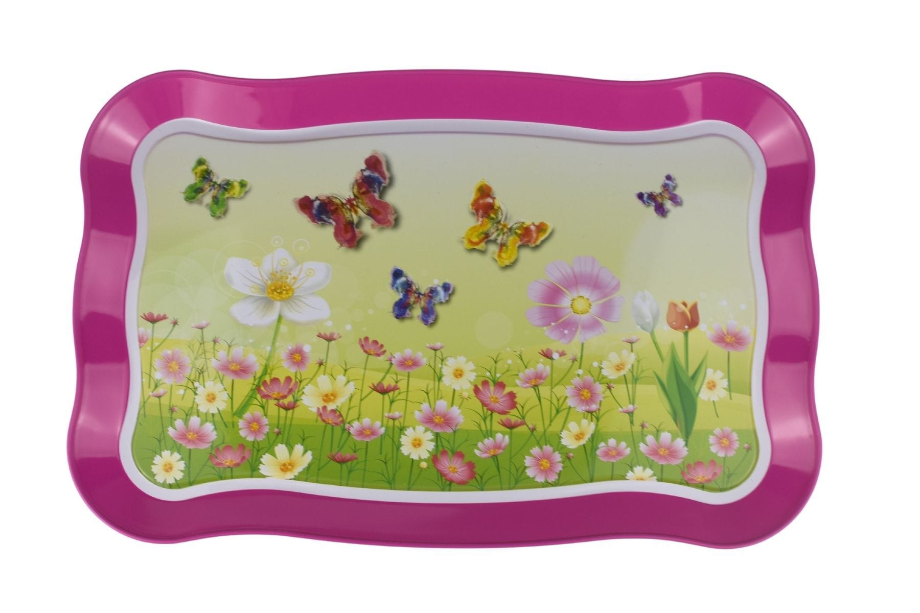 PINK BUTTERFLY TIN TEA SET 15PCS - Kids Toy Chest 