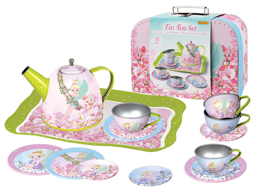 FAIRY TIN TEA SET IN SUITCASE - Kids Toy Chest 