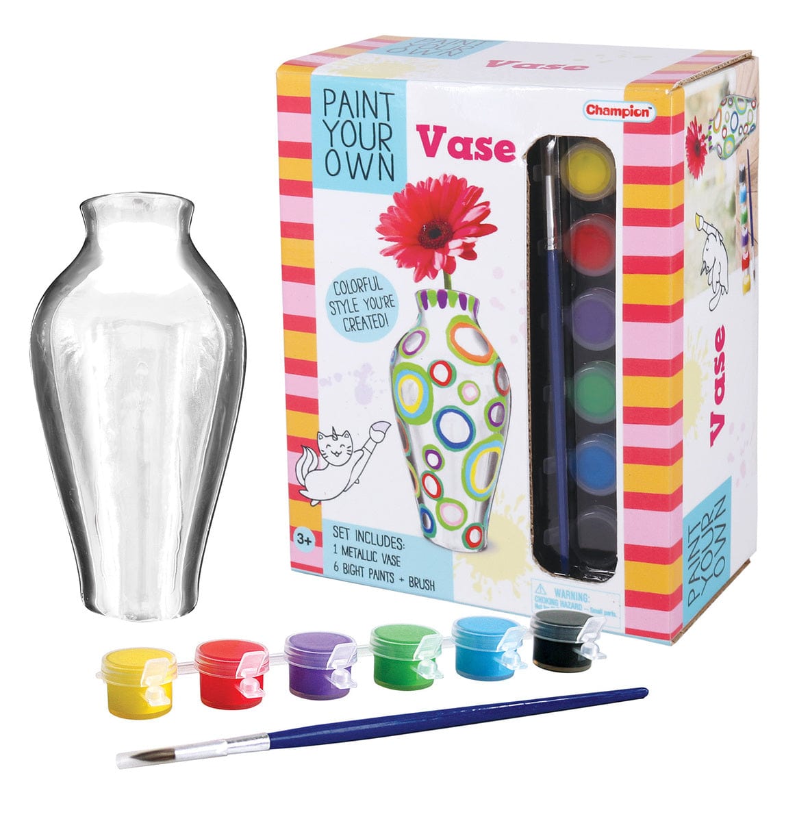 PYO METALLIC PAINTED VASE CRAFT KIT - Kids Toy Chest 