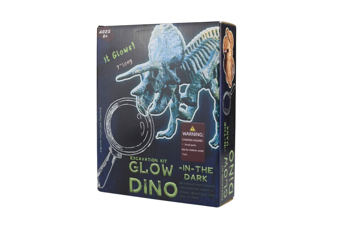 GLOW IN THE DARK TRICERATOPS EXCAVATION KIT - Kids Toy Chest 