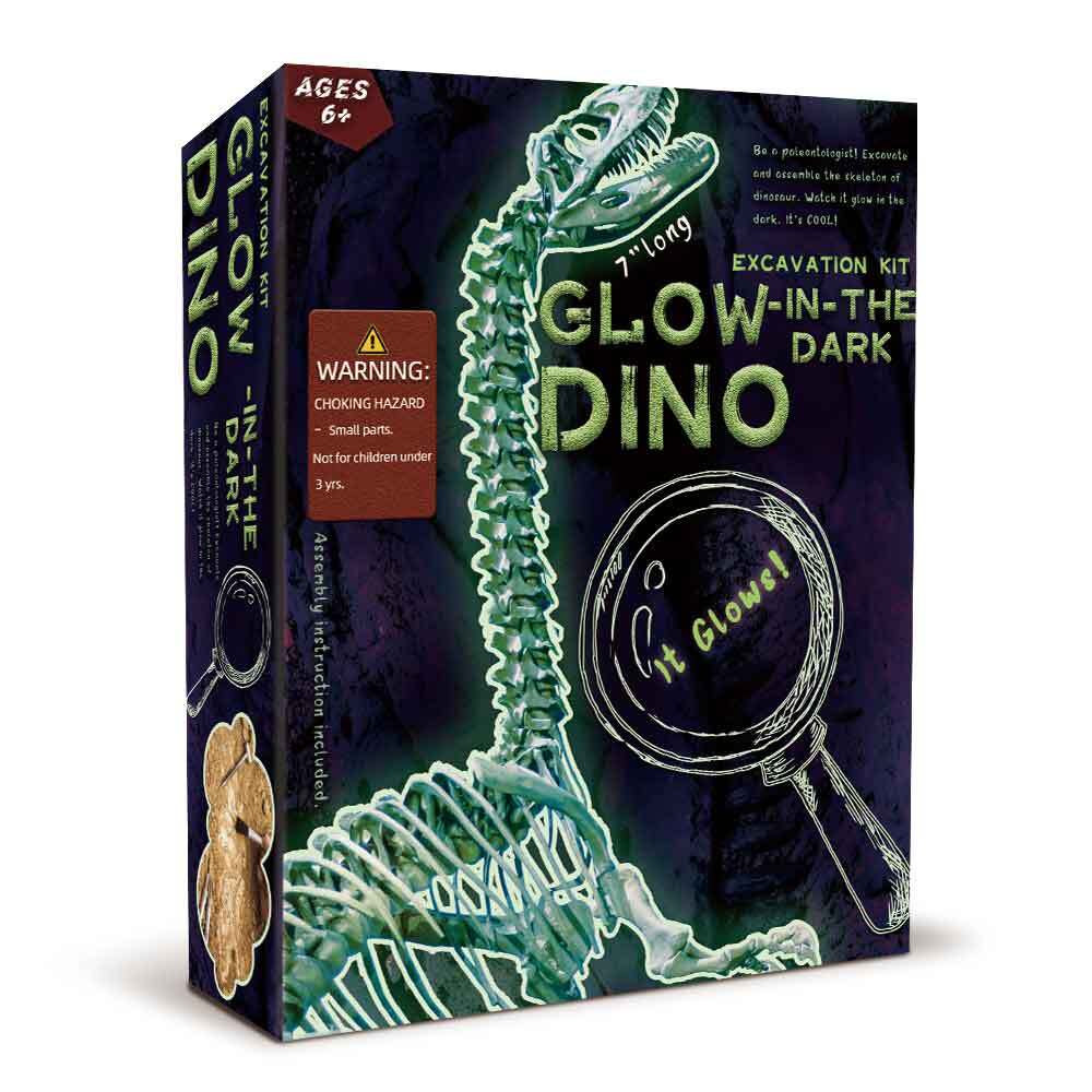 GLOW IN THE DARK DIPLODOCUS EXCAVATION KIT - Kids Toy Chest 