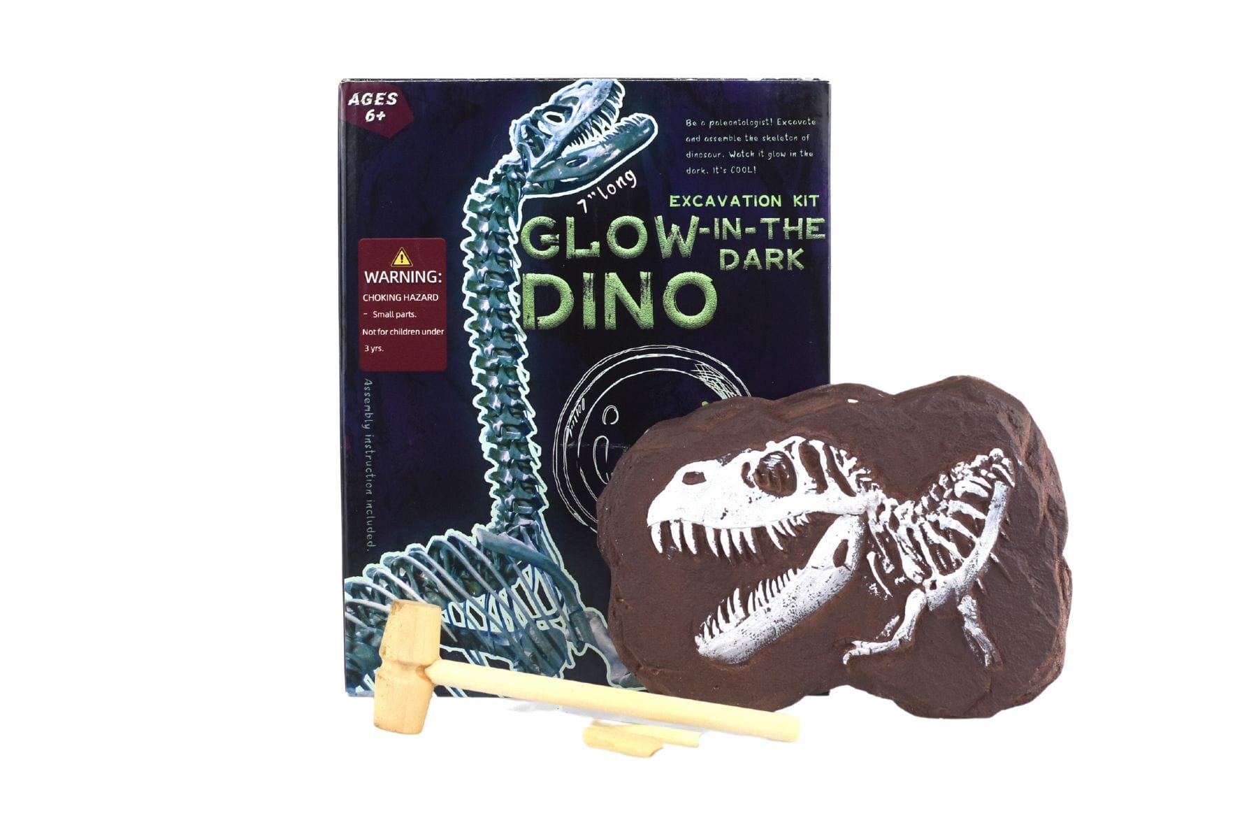 GLOW IN THE DARK DIPLODOCUS EXCAVATION KIT - Kids Toy Chest 