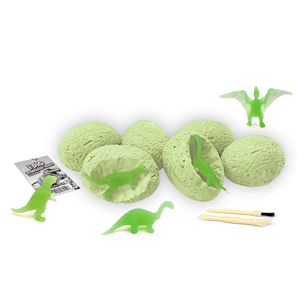 I DIG GLOW IN THE DARK DINO EGG DIG KIT SET OF 12 - Kids Toy Chest 