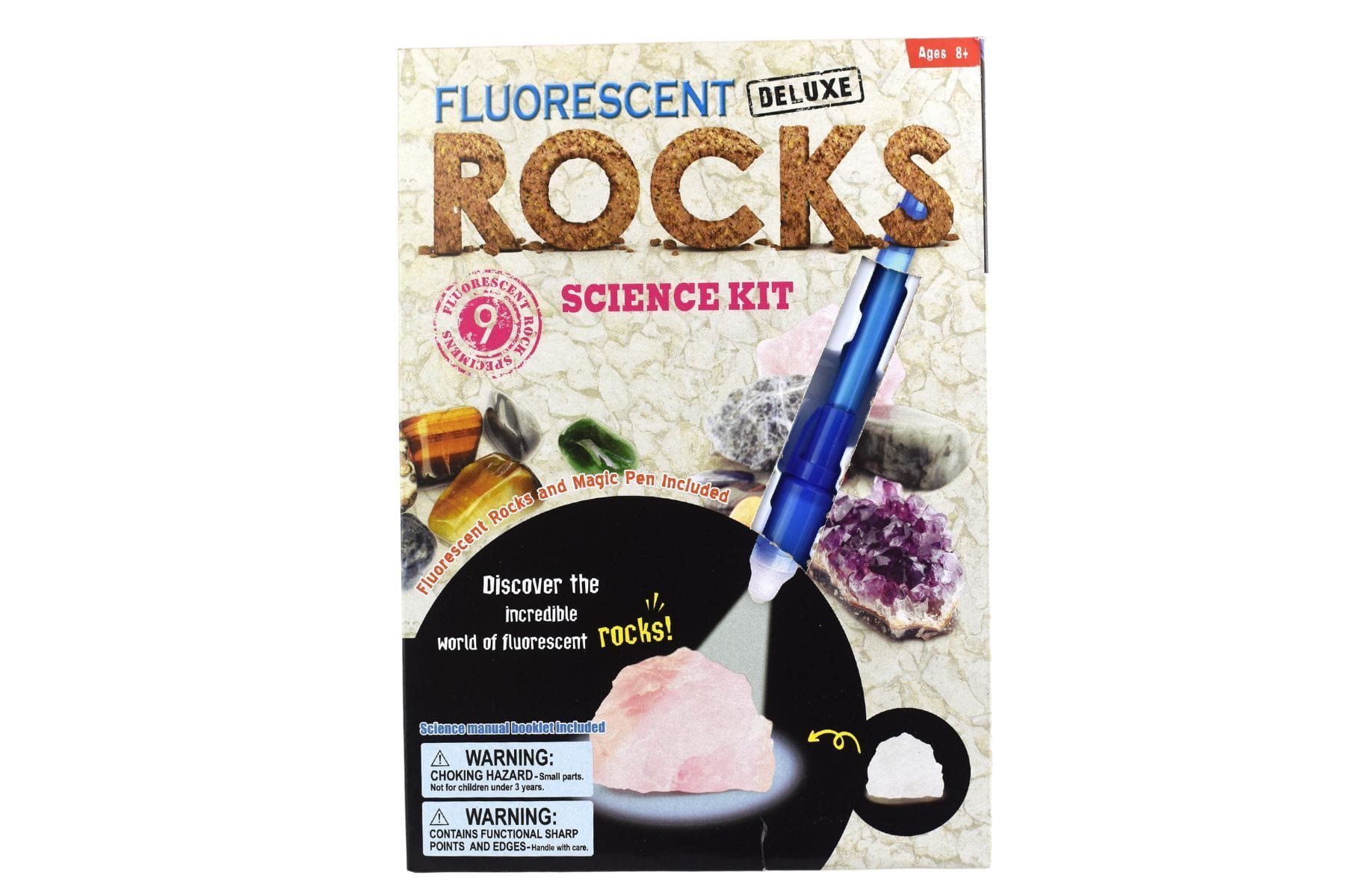 DELUXE FLUORESCENT ROCKS SCIENCE KIT - Kids Toy Chest 