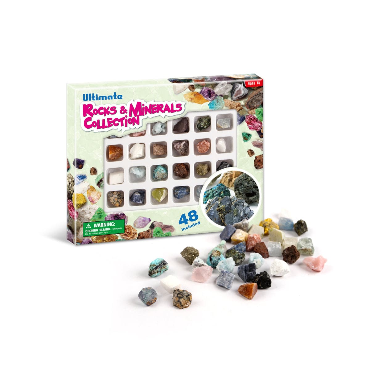 ULTIMATE ROCKS & MINERALS COLLECTION 48PCS - Kids Toy Chest 