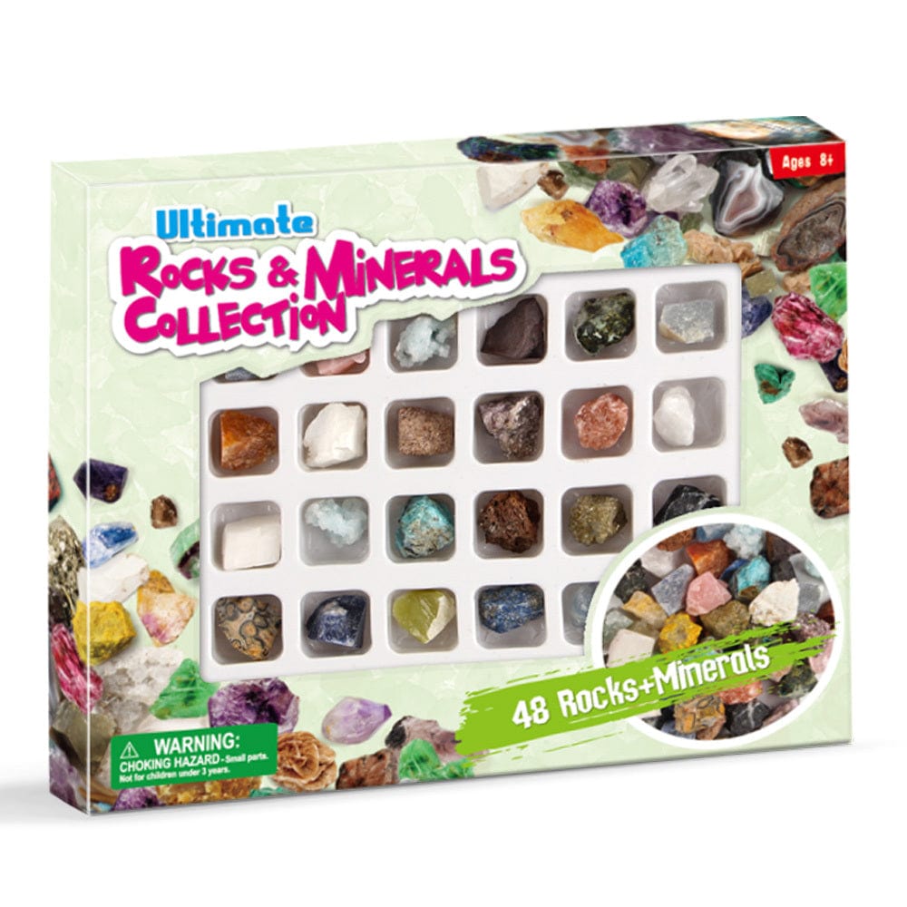 ULTIMATE ROCKS & MINERALS COLLECTION 48PCS - Kids Toy Chest 