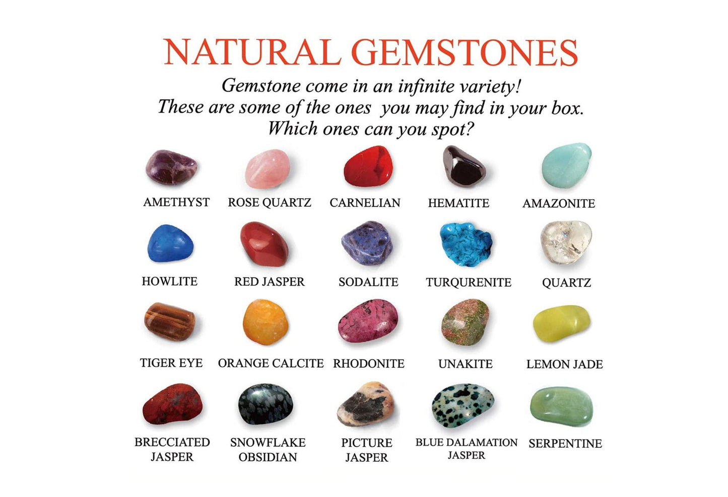 GEMSTONE SELECTION BOX 25PCS - Kids Toy Chest 