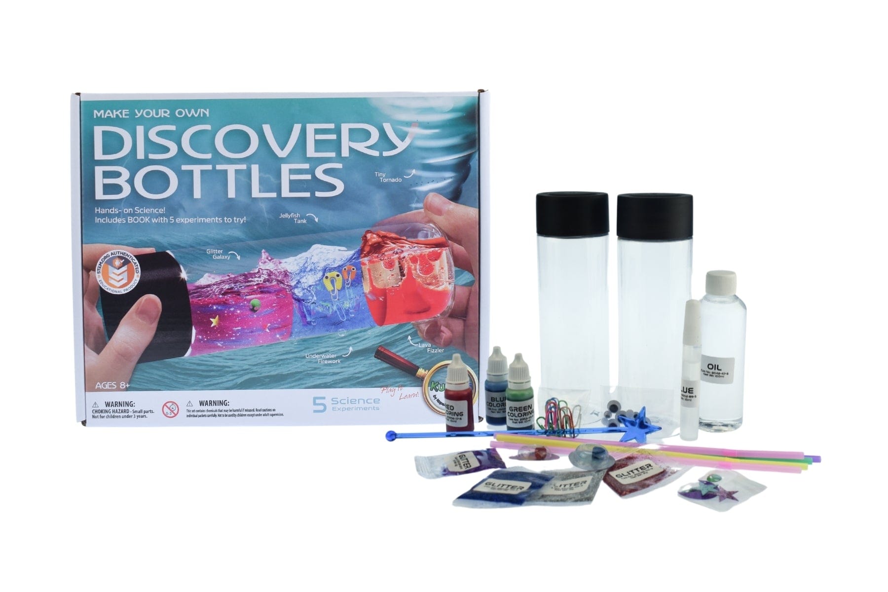 MAKE YOUR OWN DISCOVERY BOTTLE (5 IN 1) - Kids Toy Chest 