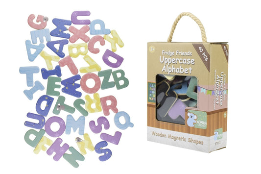 FRIDGE FRIENDS MAGNETIC ALPHABET UPPERCASE 40PCS - Kids Toy Chest 