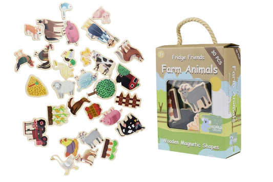 FRIDGE FRIENDS MAGNETIC FARMYARD AND ANIMALS 30PCS - Kids Toy Chest 