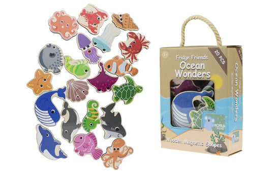 FRIDGE FRIENDS MAGNETIC SEA CREATURES OCEAN WONDERS 20PCS - Kids Toy Chest 