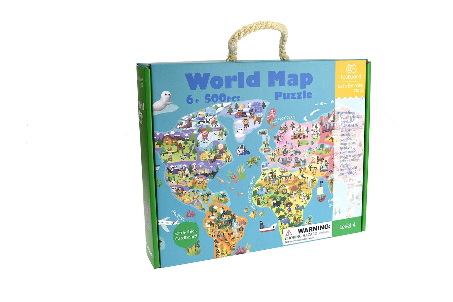 WORLD MAP JIGSAW PUZZLE 500 PCS - Kids Toy Chest 