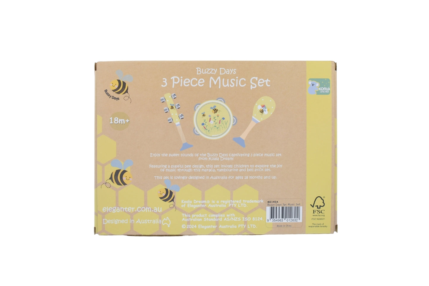 BUZZY DAYS BEE 3PCS MUSICAL SET