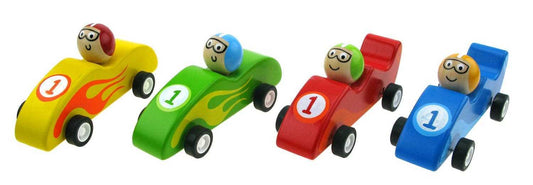 RACING CAR PULL BACK COLOUR SET OF 4 - Kids Toy Chest 