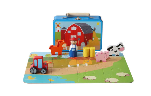 FARM PLAYSET IN TIN CASE - Kids Toy Chest 