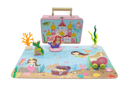 MERMAID PLAYSET IN TIN CASE - Kids Toy Chest 