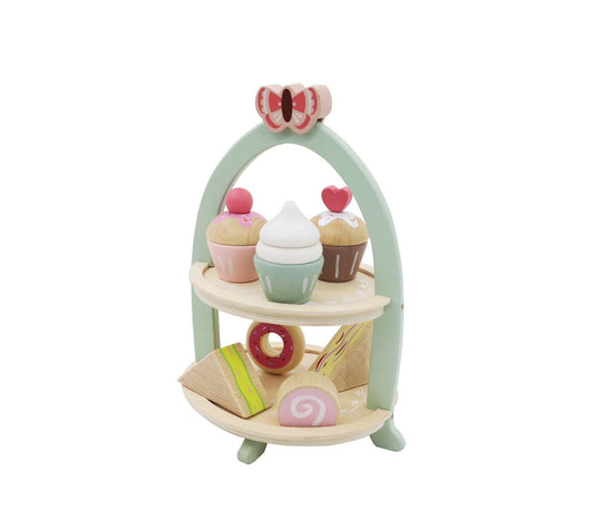 WOODEN HIGH TEA STAND PLAYSET - Kids Toy Chest 