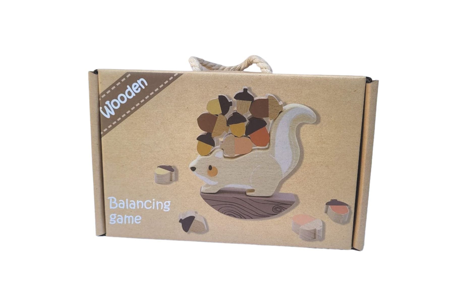 WOODEN SQUIRREL BALANCING GAME - Kids Toy Chest 