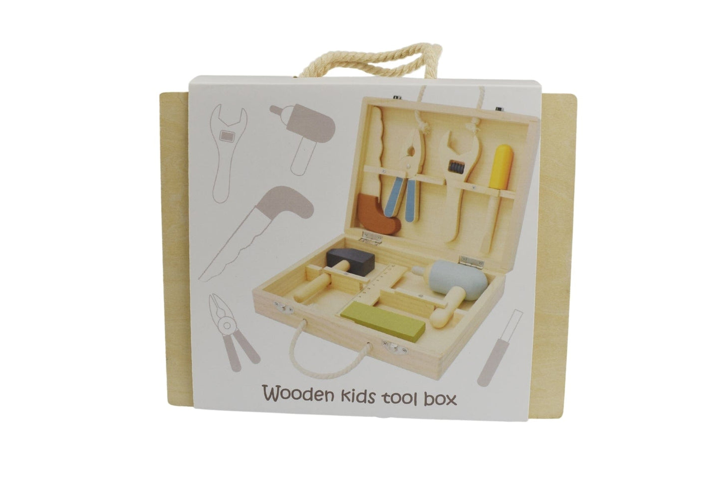 CALM & BREEZY WOODEN KIDS TOOLBOX BOXED - Kids Toy Chest 