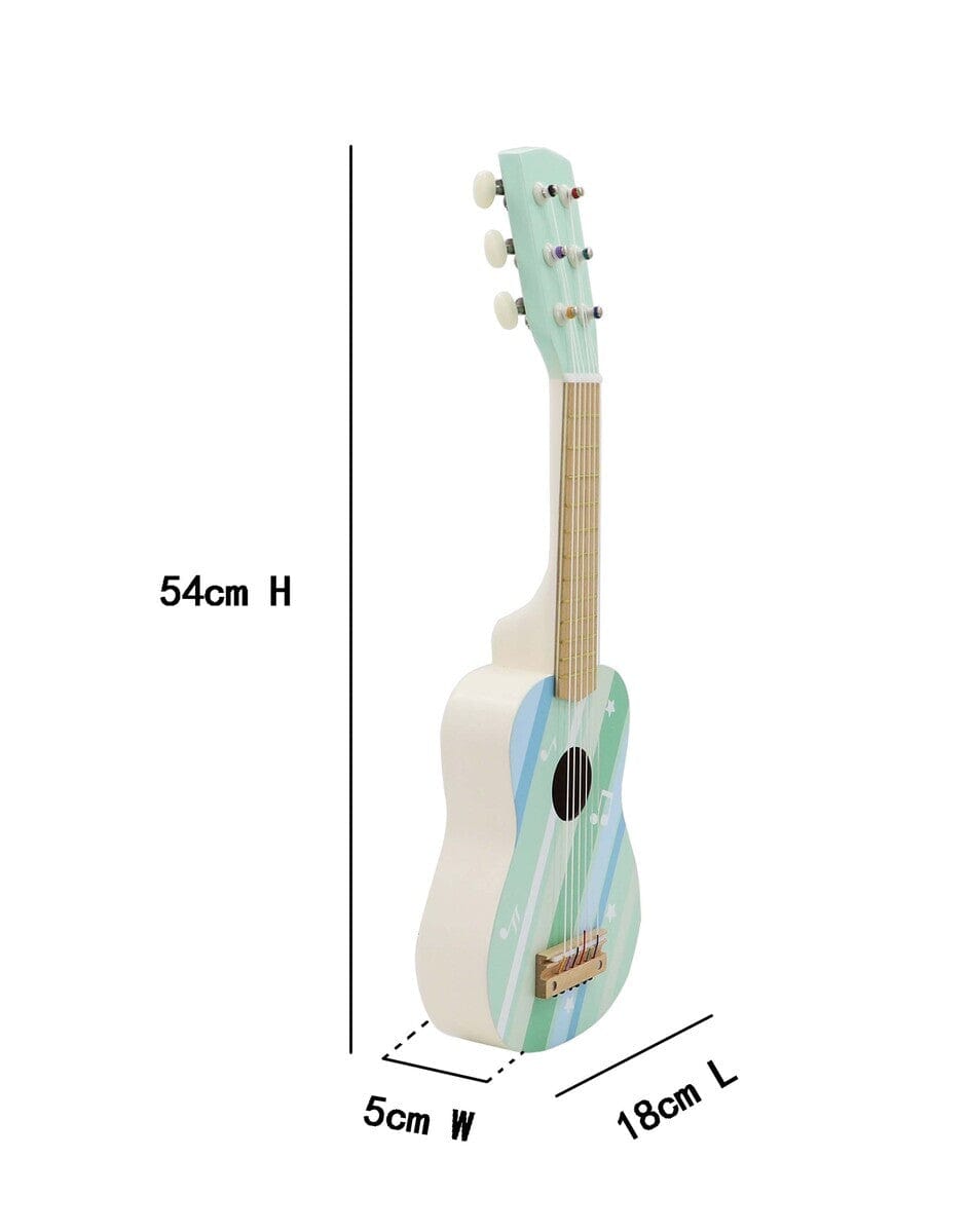 CALM & BREEZY WOODEN GUITAR MISTY AQUA - Kids Toy Chest 