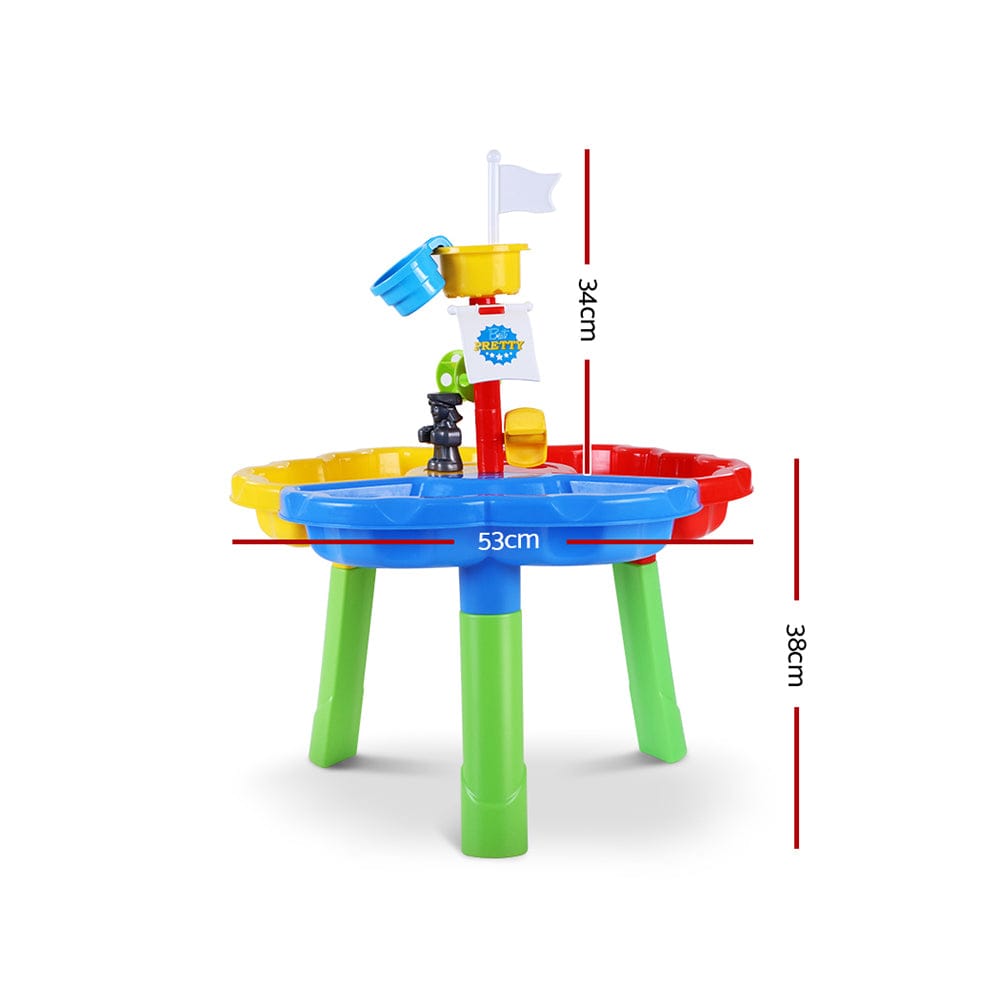 Keezi Kids Sandpit Pretend Play Set Outdoor Sand Water Table Beach Toy - Kids Toy Chest 