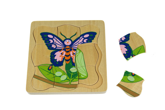 BUTTERFLY LIFECYCLE 4 LAYERS PUZZLE BOARD - Kids Toy Chest 