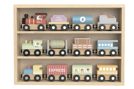 MY FOREST FRIENDS WOODEN TRAIN & CARRIAGE SET - Kids Toy Chest 