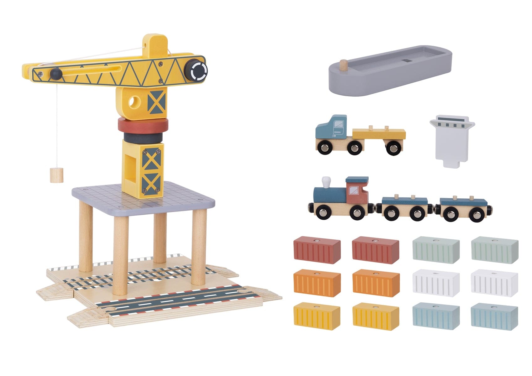 PORT CRANE CARGO SET - Kids Toy Chest 