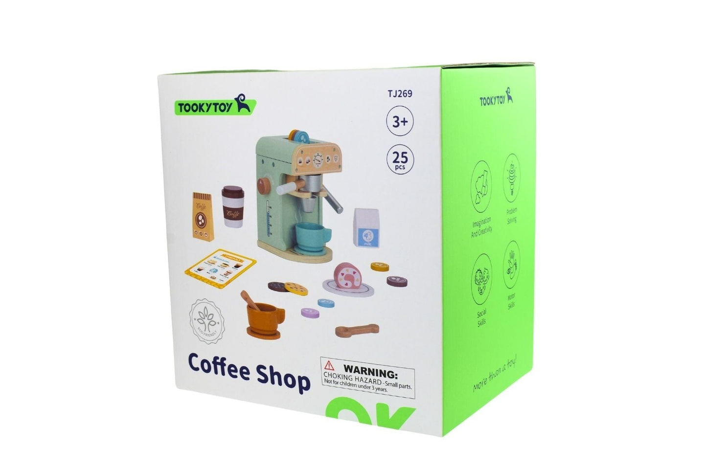 WOODEN BARISTA COFFEE MACHINE SET - Kids Toy Chest 