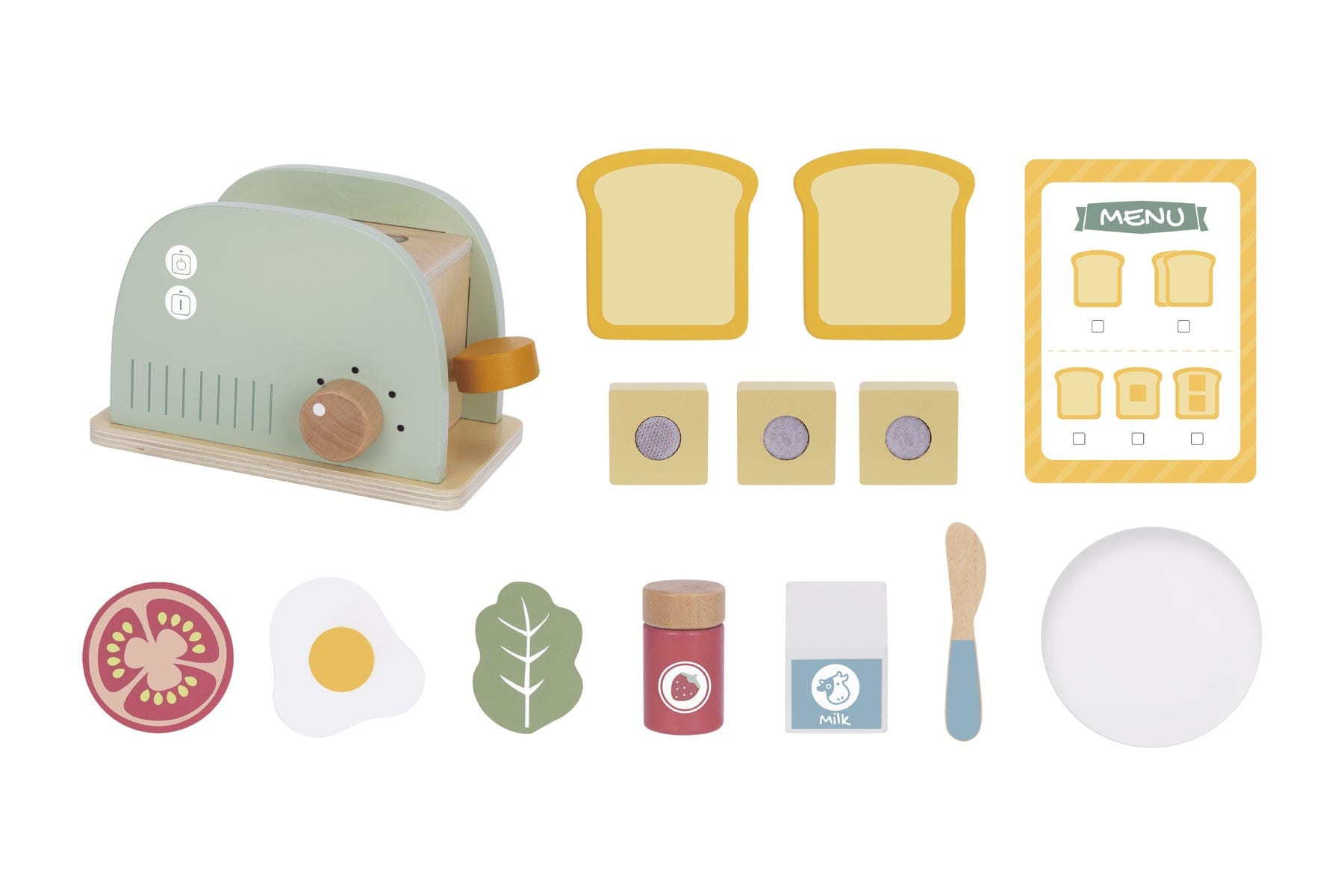 WOODEN TOASTER BREAKFAST SET - Kids Toy Chest 