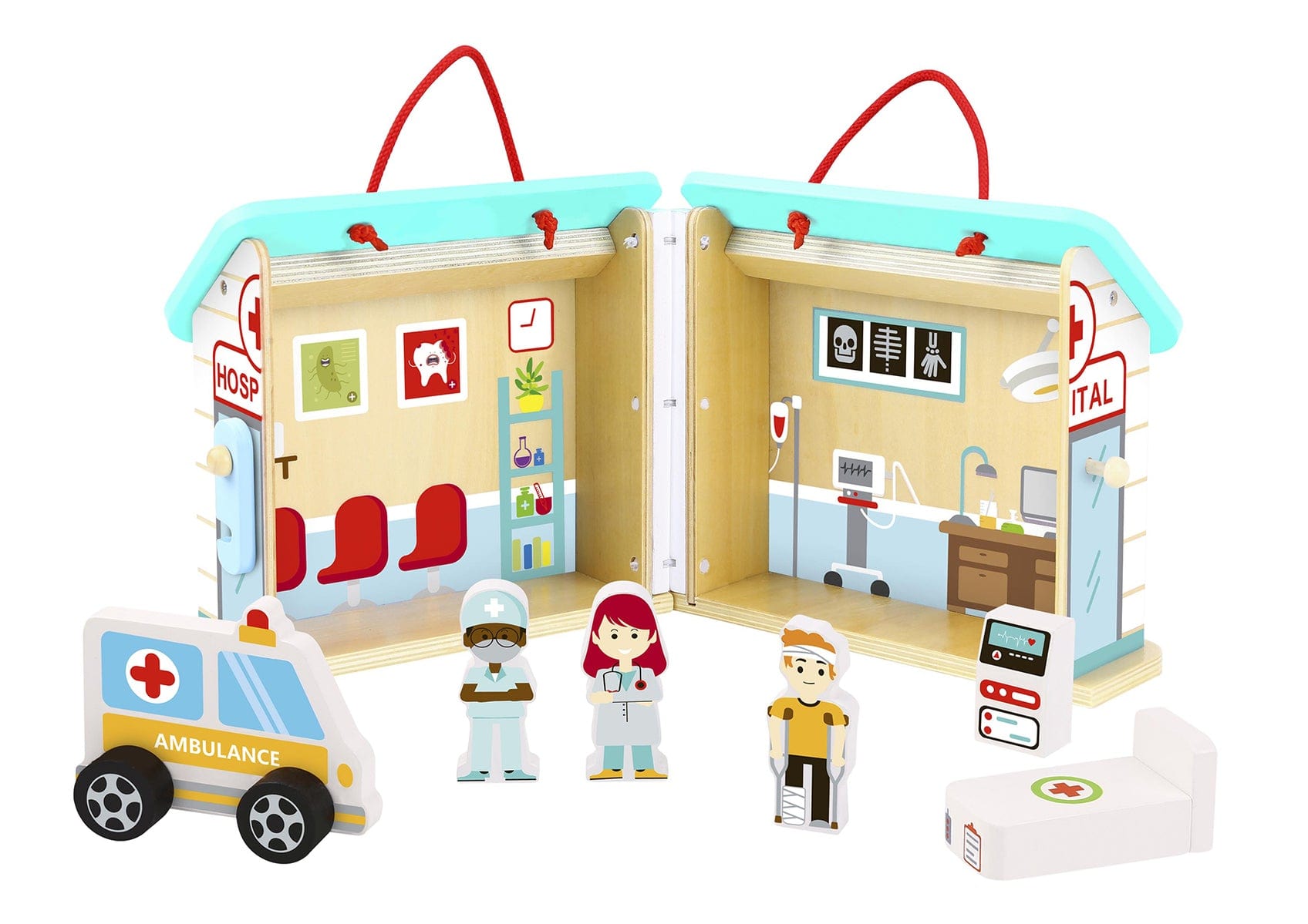 HOSPITAL PLAYSET WITH CARRY BOX - Kids Toy Chest 