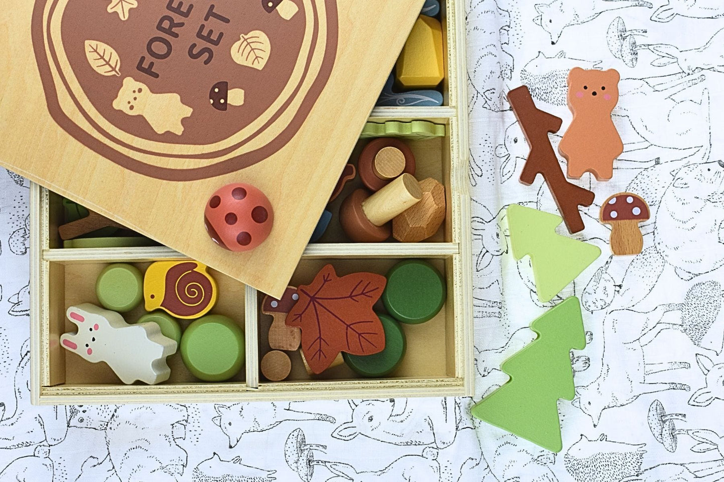 MY FOREST FRIENDS WOODEN FOREST SET - Kids Toy Chest 