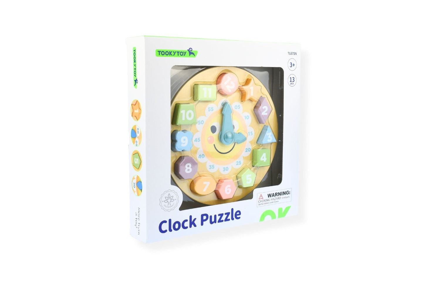 MY FOREST FRIENDS WOODEN CLOCK SHAPE SORTER PUZZLE - Kids Toy Chest 