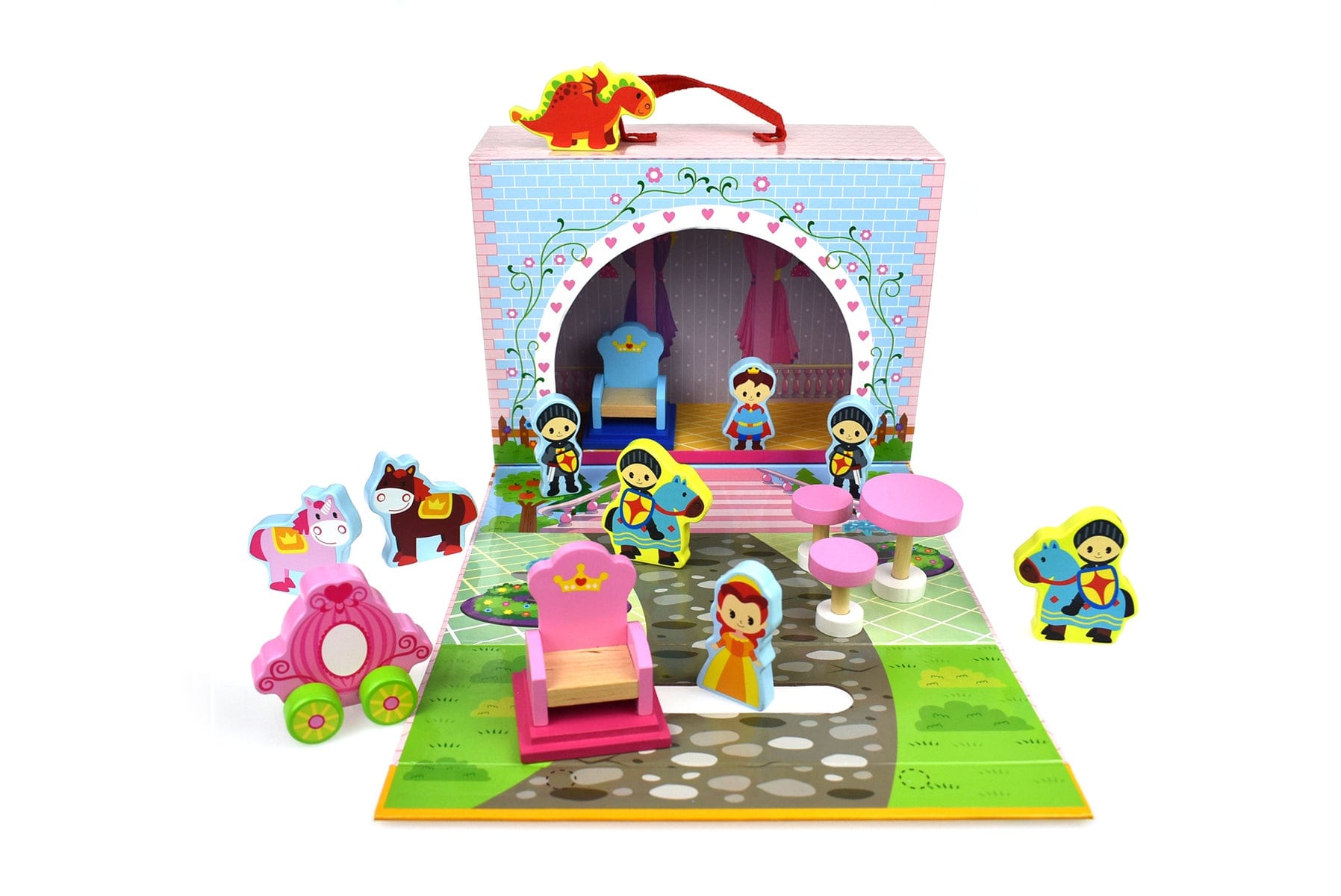 PRINCESS WOODEN STORY BOX TRAVEL SET - Kids Toy Chest 