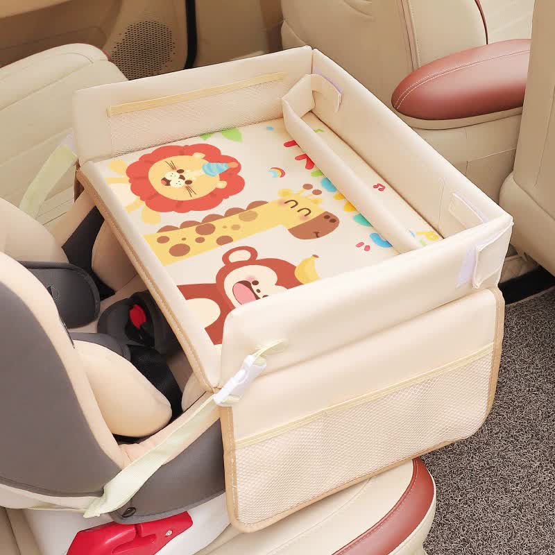 Giraffe Lion Monkey Children's Portable Car Seat Activity Tray - Multifunctional Travel Desk