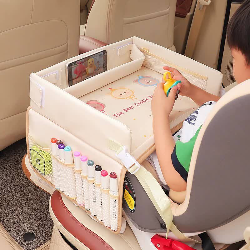 Little Bear Little Elephant Little White Rabbit Children's Portable Car Seat Activity Tray - Multifunctional Travel Desk