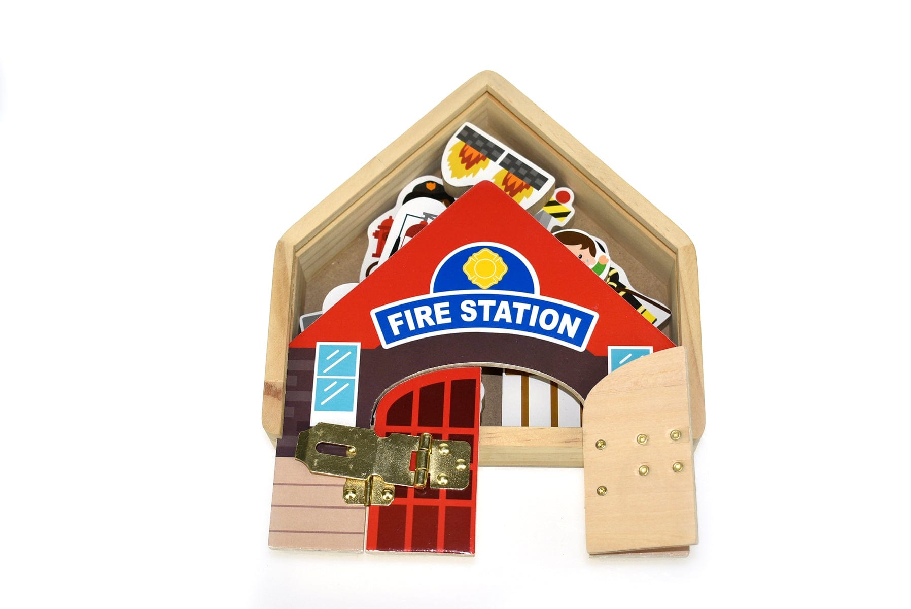 METAL LATCH PLAYSET-FIRESTATION - Kids Toy Chest 