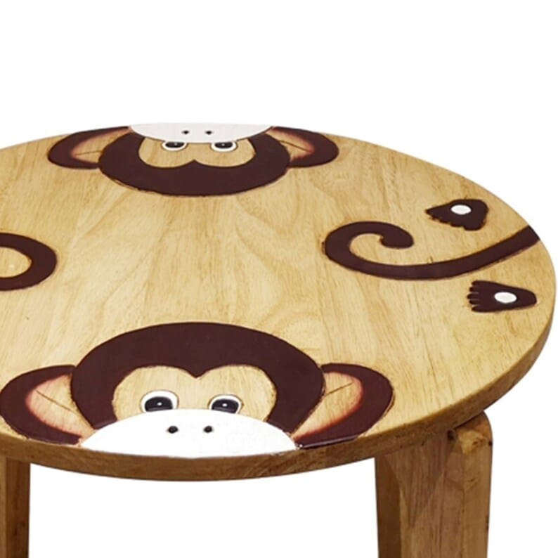 Kids Toy Chest  Baby & Kids > Baby & Kid's Toys > Pretend Play Hand Carved Children's Table Wooden MONKEY Theme