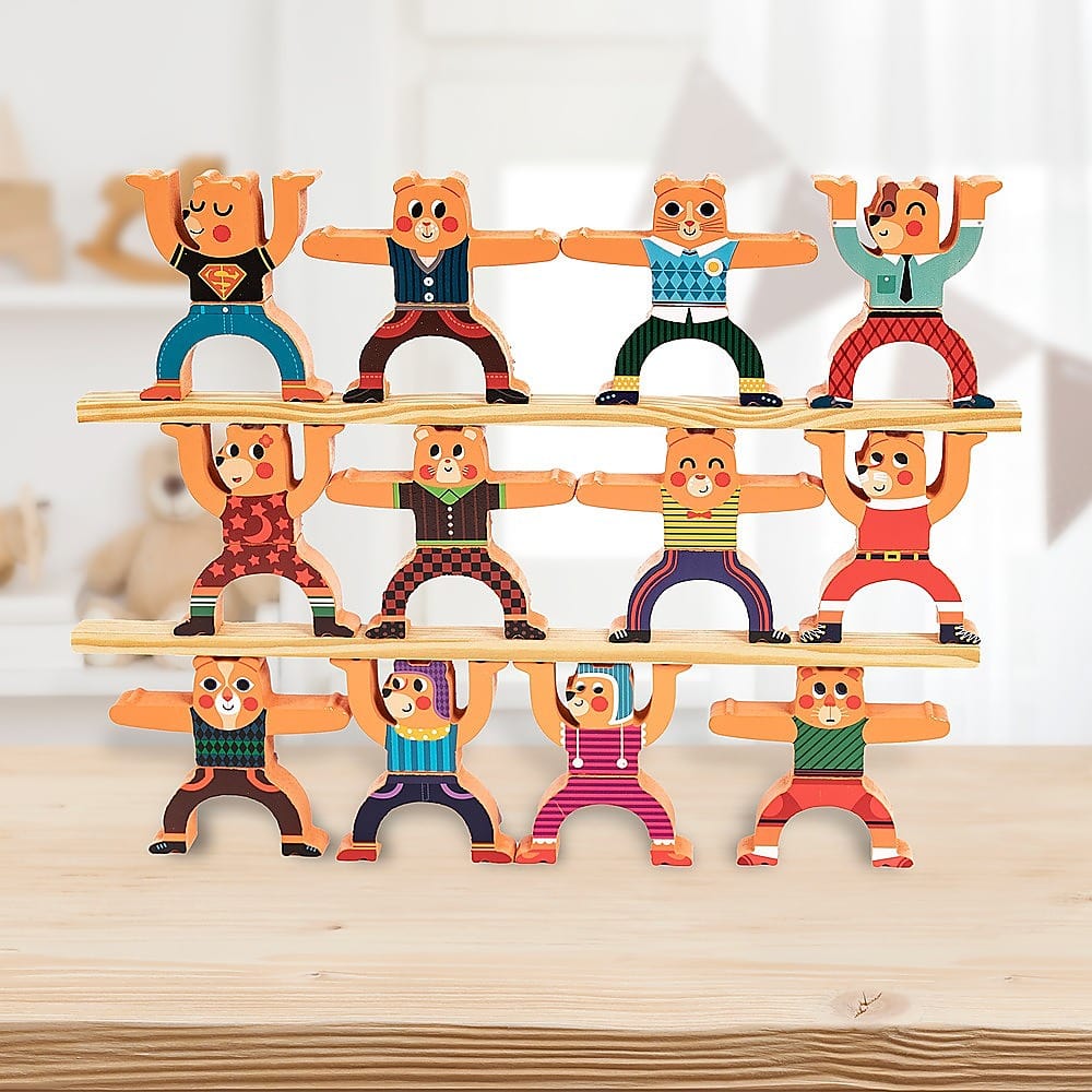 Kids Toy Chest Baby & Kids > Baby & Kids Others Balancing Stacking Blocks Educational Balance Wooden Acrobatic Toys Game