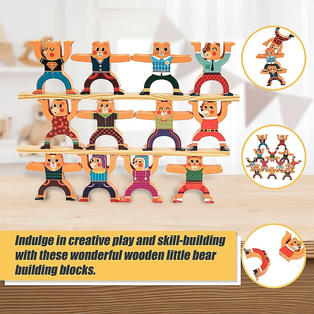 Kids Toy Chest Baby & Kids > Baby & Kids Others Balancing Stacking Blocks Educational Balance Wooden Acrobatic Toys Game