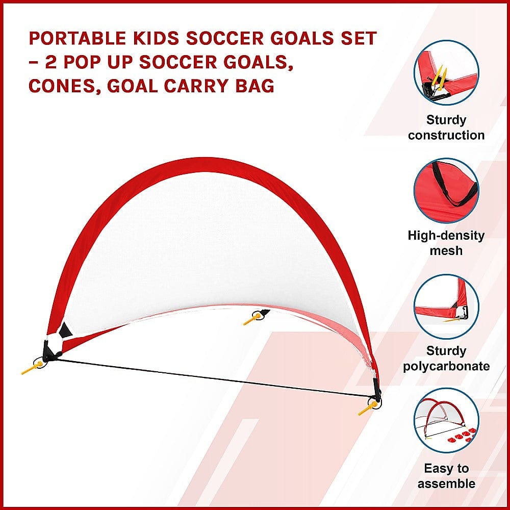 Kids Toy Chest Baby & Kids > Baby & Kids Others Portable Kids Soccer Goal Set with Cones