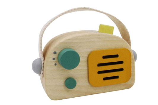 Kids Toy Chest Brand-Calm & Breezy, Toys-Musical Toys, Toys-Pretend Play WOODEN RADIO MUSIC BOX GREEN